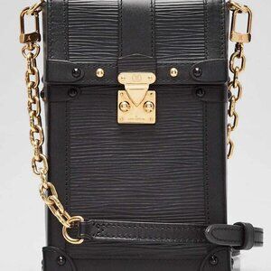 Louis Vuitton Black Epi Leather Vertical Trunk Pochette Bag